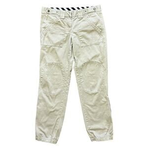 J.CREW Broken In Chino Classic Twill Low Rise Utility Jogger Pants in Khaki SZ 6
